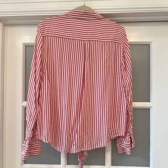 Red Striped Button Down - Picture 3 of 5